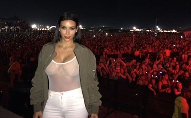 Kim Kardashian See Thru Top  nude photo