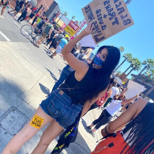 Kira Kosarin At The Protest  nude photo