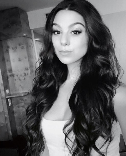 Kira Kosarin Black And White  nude photo