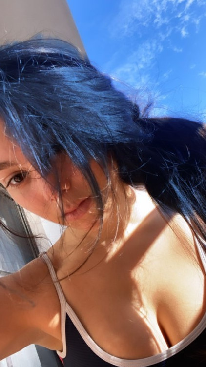 Kira Kosarin Blue Hair  nude photo