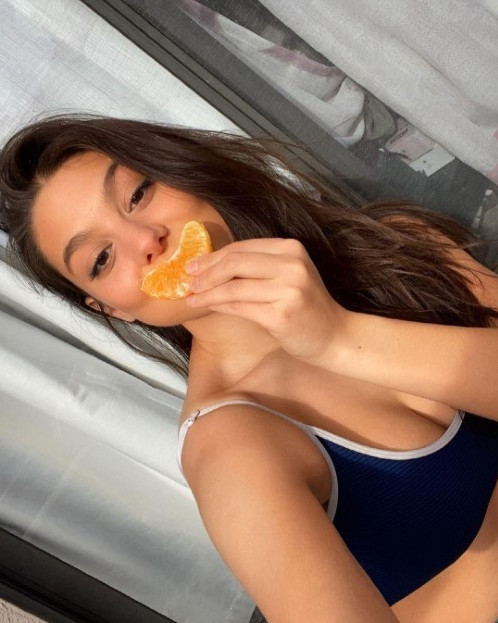 Kira Kosarin Enjoying Fruit  nude photo
