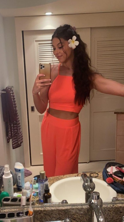 Kira Kosarin Fine With A Flower  nude photo
