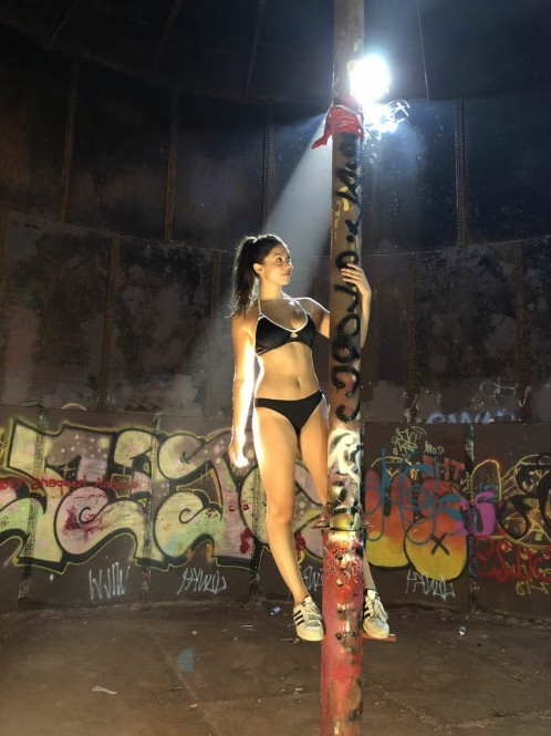 Kira Kosarin Working The Pole  nude photo