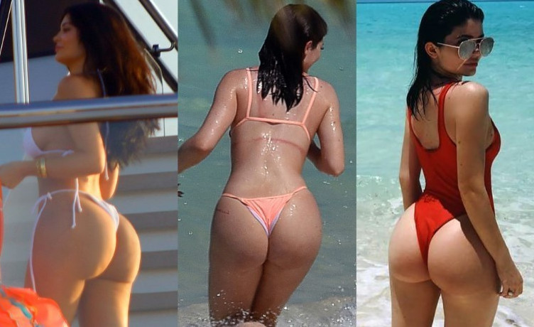 Kylie Jenner Booty Collage Photos  nude photo