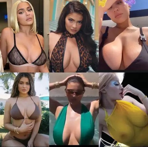 Kylie Jenner Tits Collage Photos  nude photo