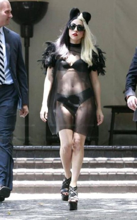 Lady Gaga See Through Underwear  nude photo