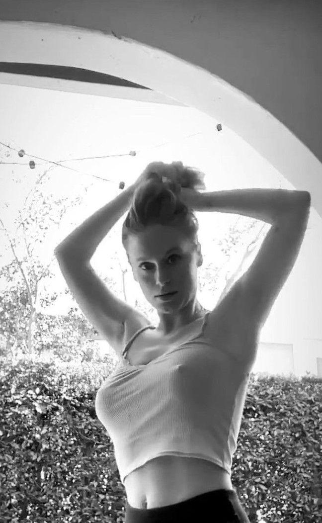 Leven Rambin Braless Nipples See Through  nude photo