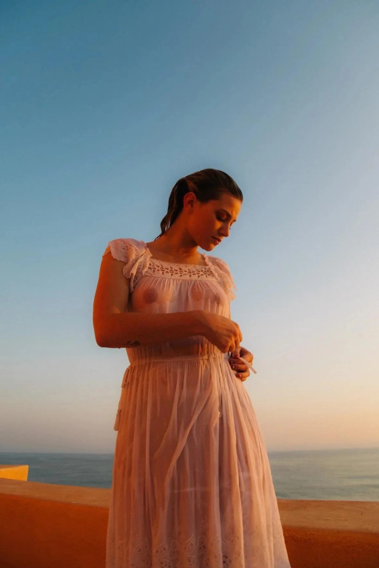 Lili Reinhart Big Nipples See Through Transparent Dress  nude photo