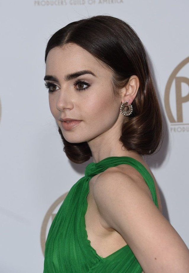 Lily Collins  nude photo