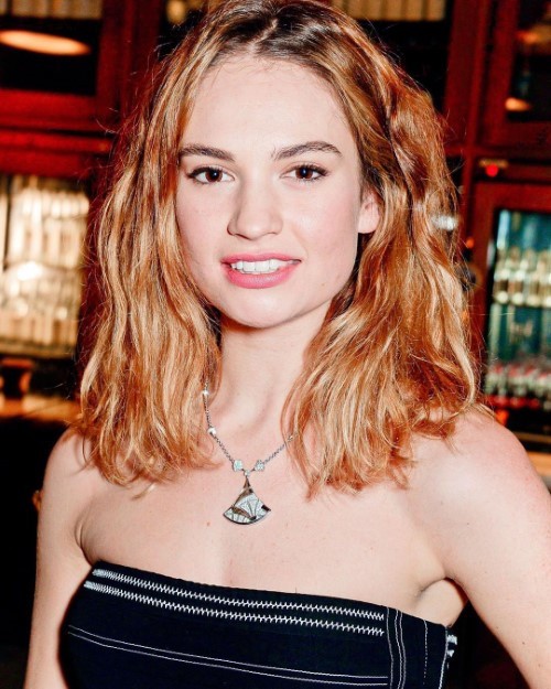 Lily James At A Party  nude photo