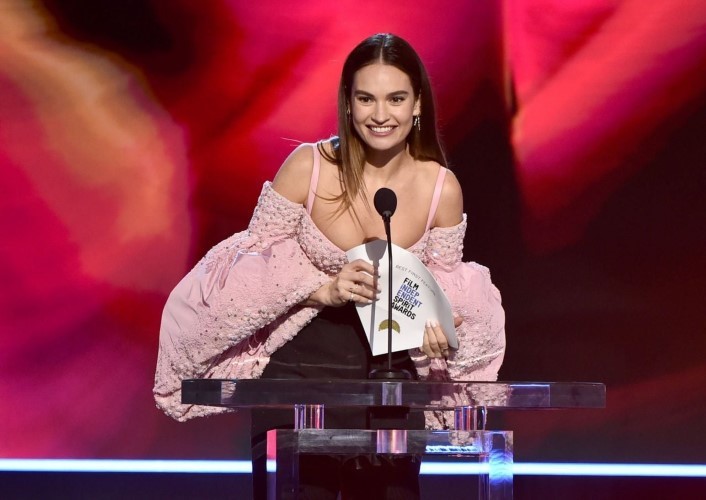 Lily James At The Independent Spirit Awards 2  nude photo