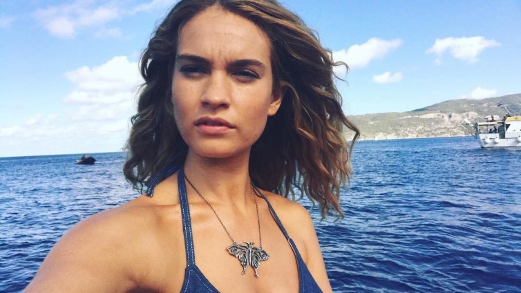 Lily James Bright Sunny Day  nude photo