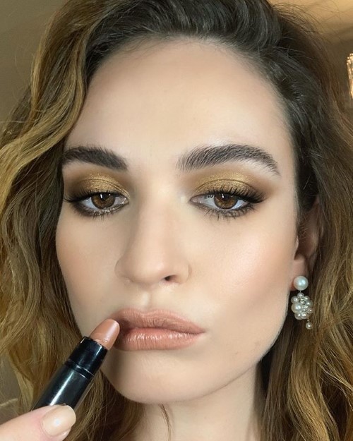 Lily James Close Up  nude photo