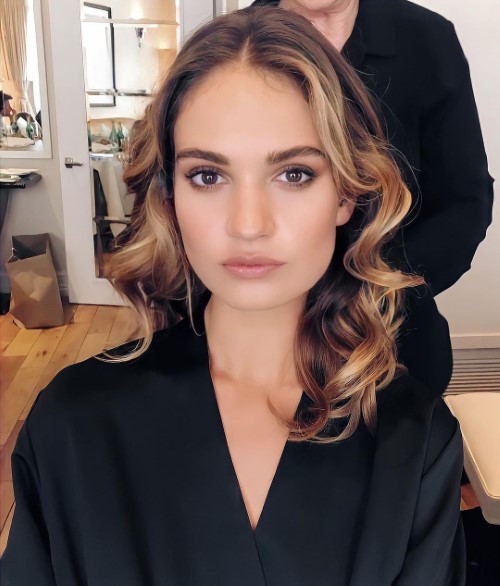 Lily James Cutie Portrait  nude photo