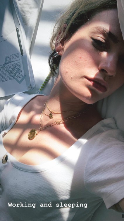 Lily James From Her IG Story  nude photo