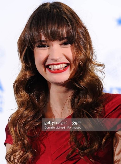 Lily James Gorgeous With Bangs 1  nude photo