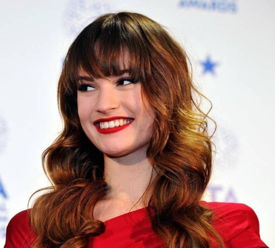 Lily James Gorgeous With Bangs 2  nude photo