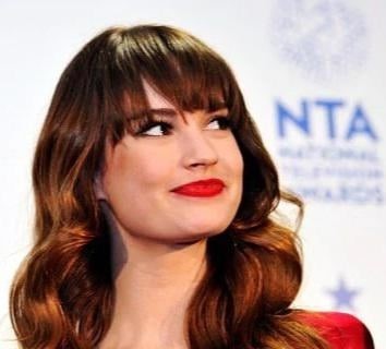 Lily James Gorgeous With Bangs 3  nude photo