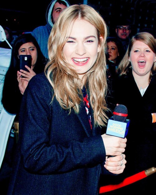 Lily James On Good Morning America  nude photo