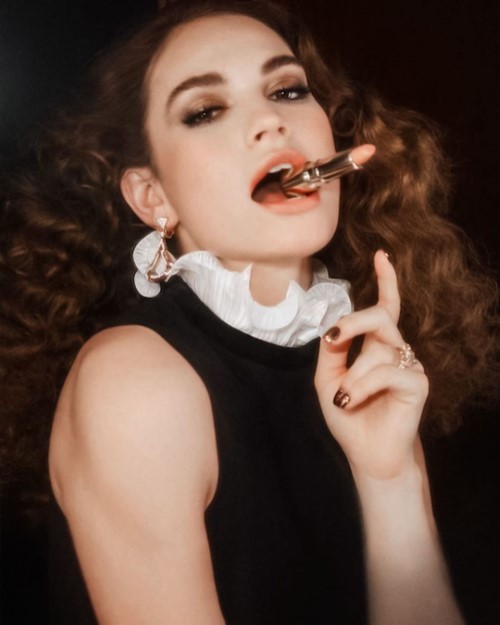 Lily James Outtake From Grazia Magazine  nude photo