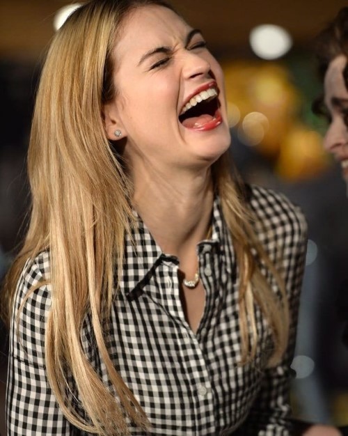 Lily James Smiling And Laughing 1  nude photo