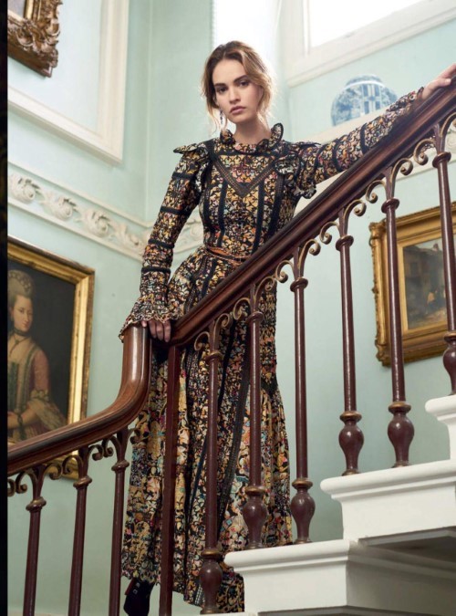 Lily James Thomas Schenk Photoshoot 2015 3  nude photo