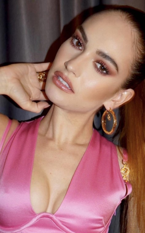 Lily James Versace After Party  nude photo