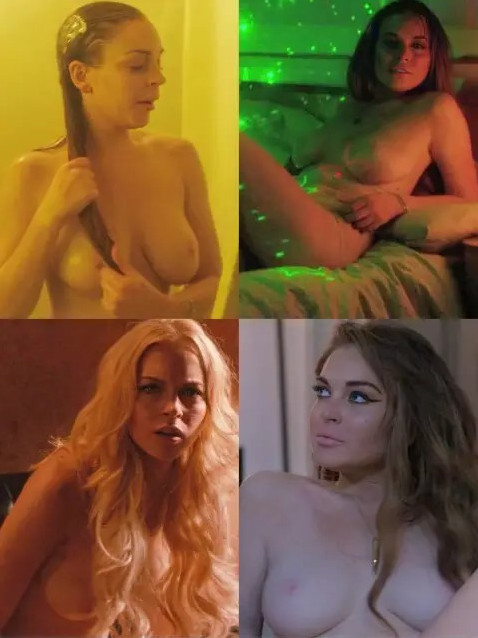 Lindsay Lohan Nudes Tits Collage  nude photo
