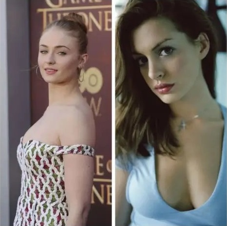 Make Me Cum To Anne Hathaway And Sophie Turner  nude photo