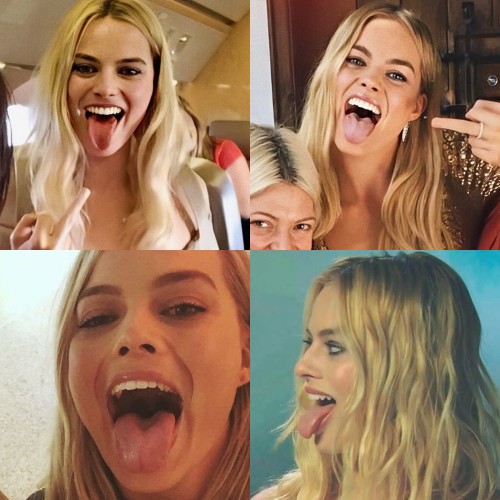 Margot Robbie Tongue Out  nude photo