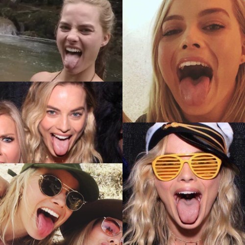 Margot Robbie Tongue  nude photo