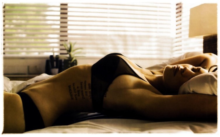 Megan Fox Black Bikini Laying  nude photo