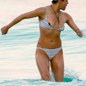 Michelle Rodriguez Nip Slip On Beach  nude photo