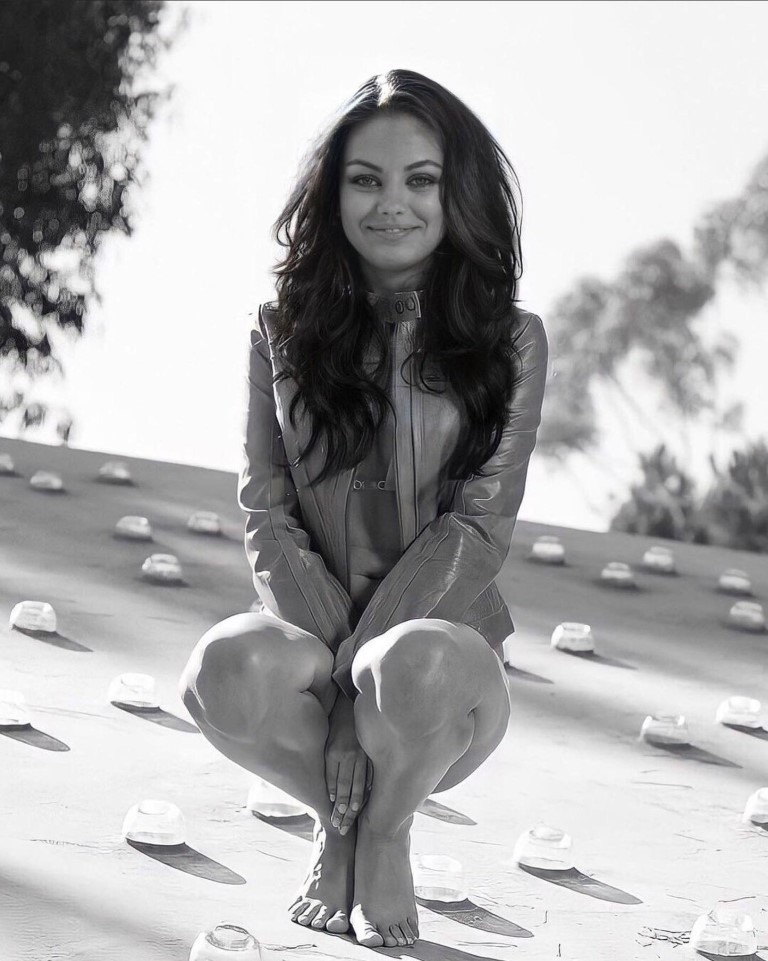 Mila Kunis Beautiful Black And White Photo  nude photo