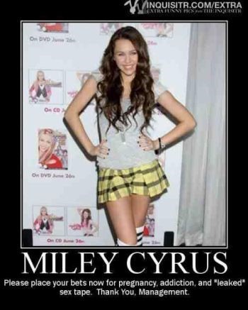 Miley Cyrus Demotivational  nude photo