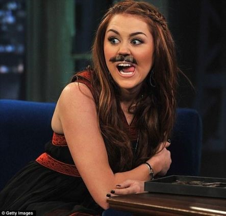 Miley Cyrus Fake Facial  nude photo