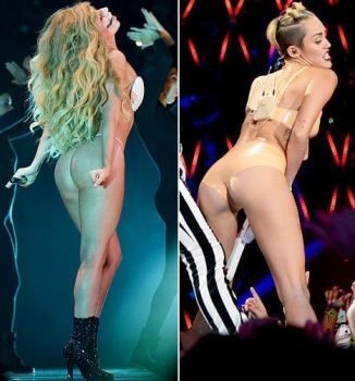 Miley Cyrus Lady Gaga  nude photo