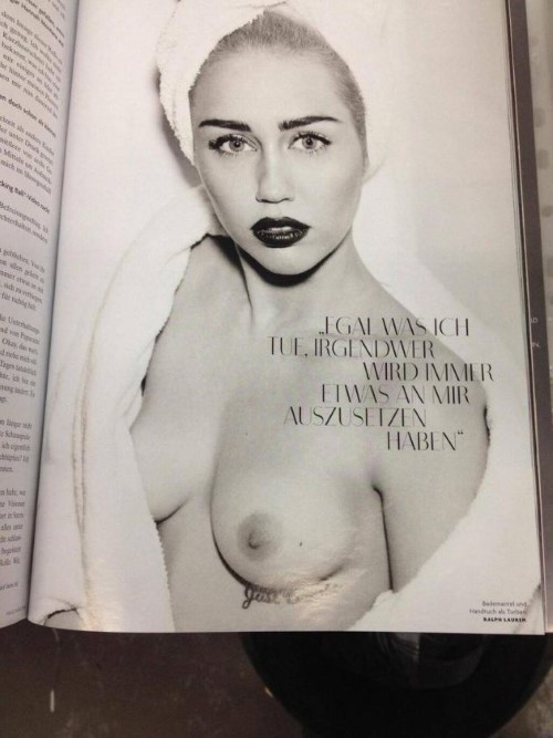 Miley Cyrus Nude Vogue Germany  nude photo