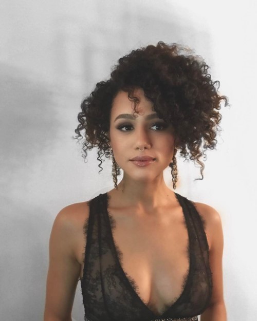 Nathalie Emmanuel Black Dress  nude photo