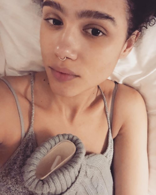 Nathalie Emmanuel In Bed  nude photo