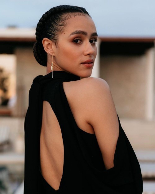 Nathalie Emmanuel Over Shoulder  nude photo