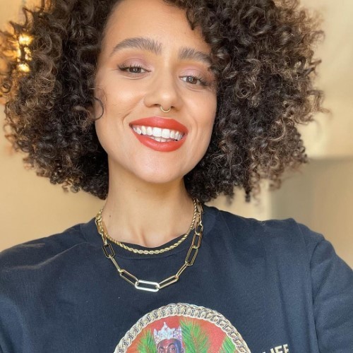 Nathalie Emmanuel Red Lips 1  nude photo