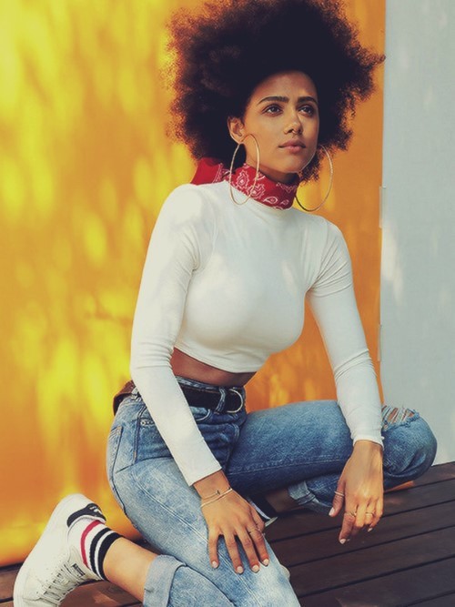 Nathalie Emmanuel The Bigger The Hoops  nude photo