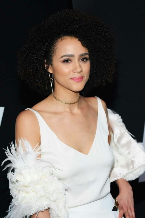 Nathalie Emmanuel White Dress(2)  nude photo