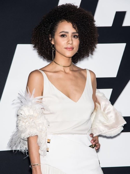 Nathalie Emmanuel White Dress(3)  nude photo