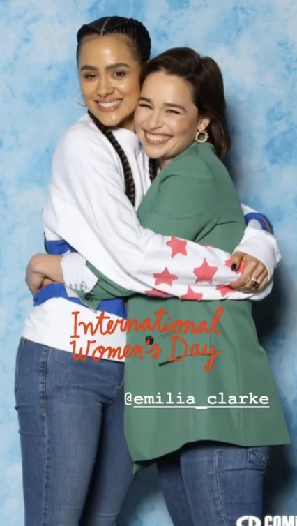 Nathalie Emmanuel With Emilia  nude photo