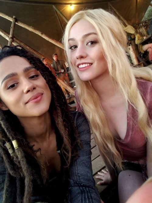 Nathalie Emmanuel With Kat McNamara  nude photo