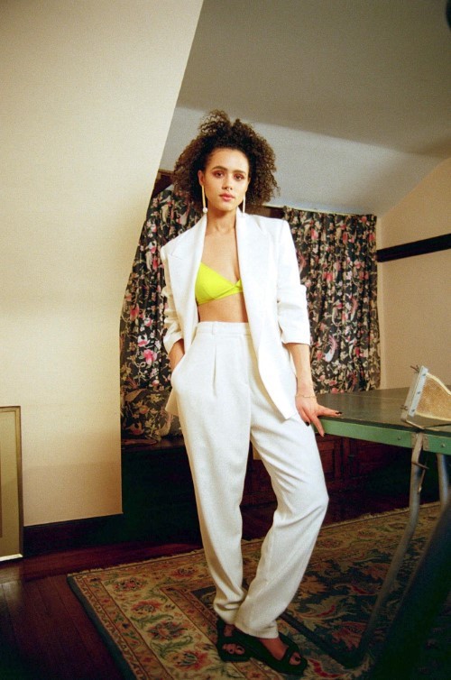 Nathalie Emmanuel Yellow Bra  nude photo