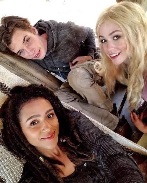 Nathalie With Her Co Stars In Scorch Trials 1  nude photo
