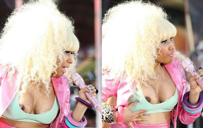 Nicki Minaj Breast Pop Out  nude photo